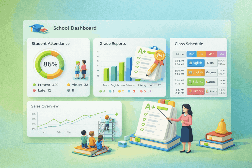 School Management System dashboard screenshot